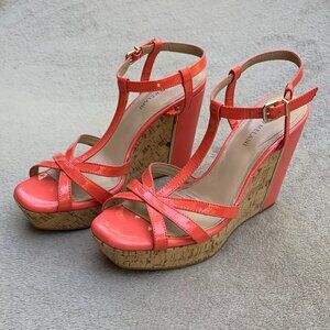 Antonio Melani Selmaa Platform Wedge Strappy T-Strap Sandals